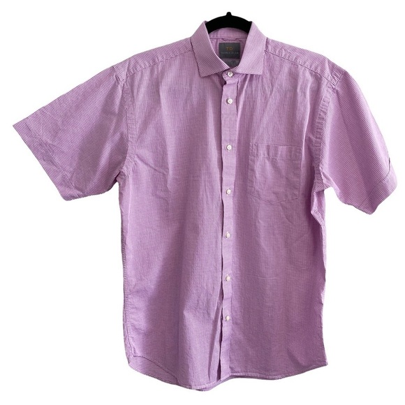 Thomas Dean Other - Thomas Dean - Fuschia Gingham Short Sleeve Shirt - Size Small NWOT
